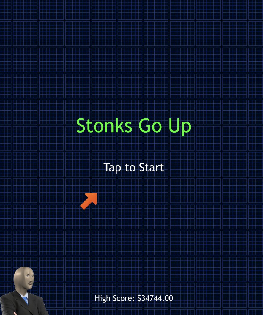 Solanimus's tweet image. If luck existed, you might need it to beat my high score.
(game is Stonks Go Up at memegames.io)