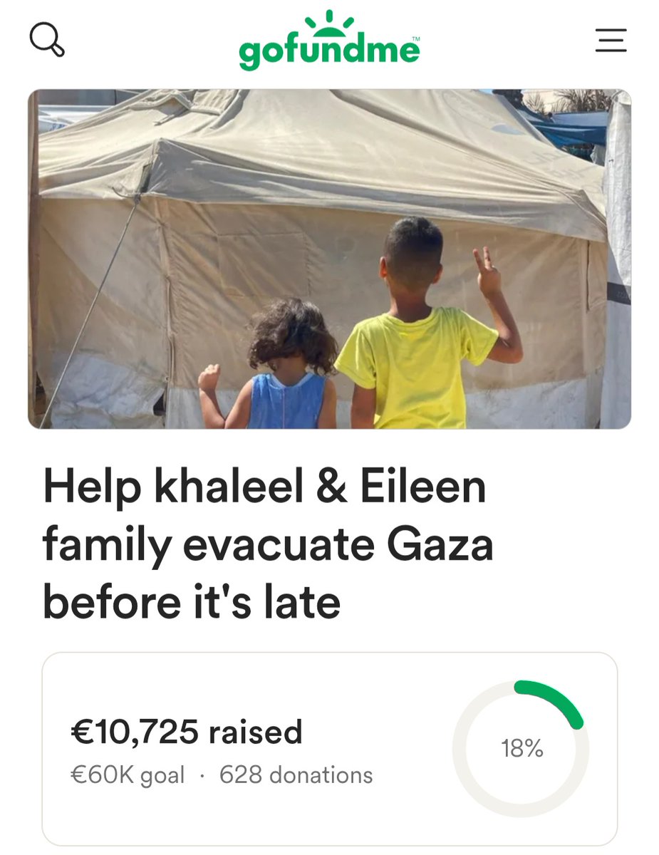 Donations to Khaleel and Eileen are moving slowly, this campaign needs to be consistently shared so it doesn't fall constantly into stagnancy, if you can adopt it pls reach out. You can also help by sharing this post and donating 🙏
gofundme.com/f/help-khaleel…