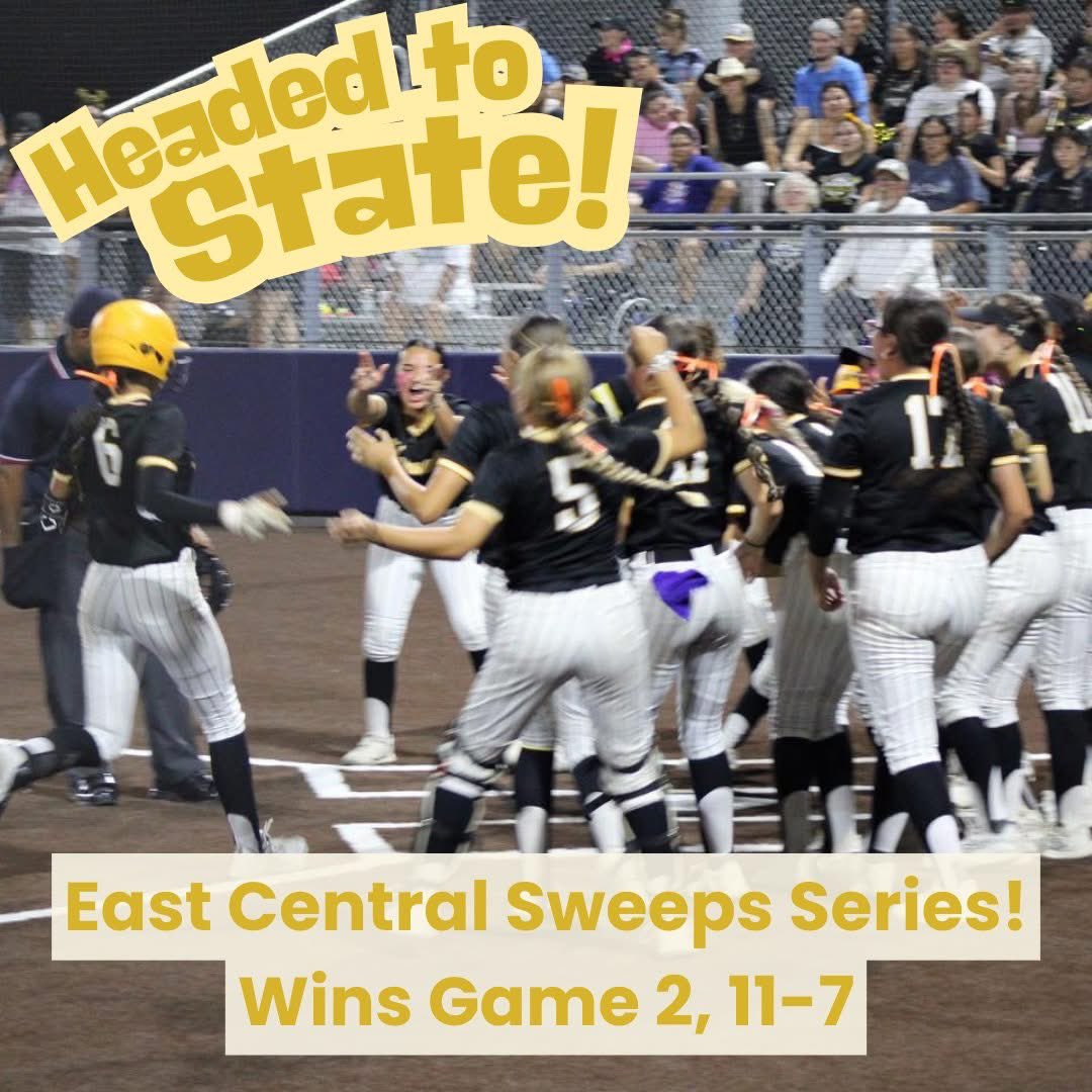 Congratulations ECSB … State Bound !! Way to Go Hornets!! We love you! <a href="/_ECAthletics/">ECHS Hornet Athletics</a> <a href="/maggiwelham/">Coach Welham</a> <a href="/ArriolaSuzette/">Suzette Arriola</a> <a href="/_ECSoftball/">East Central Softball🥎</a> <a href="/booster_ec/">EC ATHLETIC BOOSTER CLUB</a>