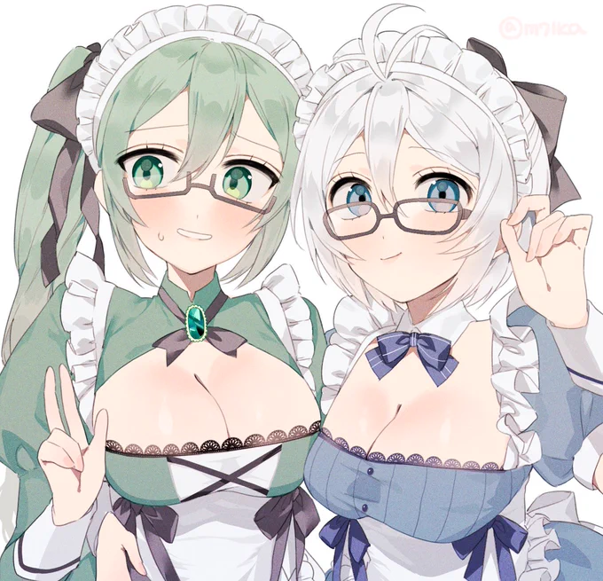 #すずあーと #SiroArtメイドメガネかわいすぎた 