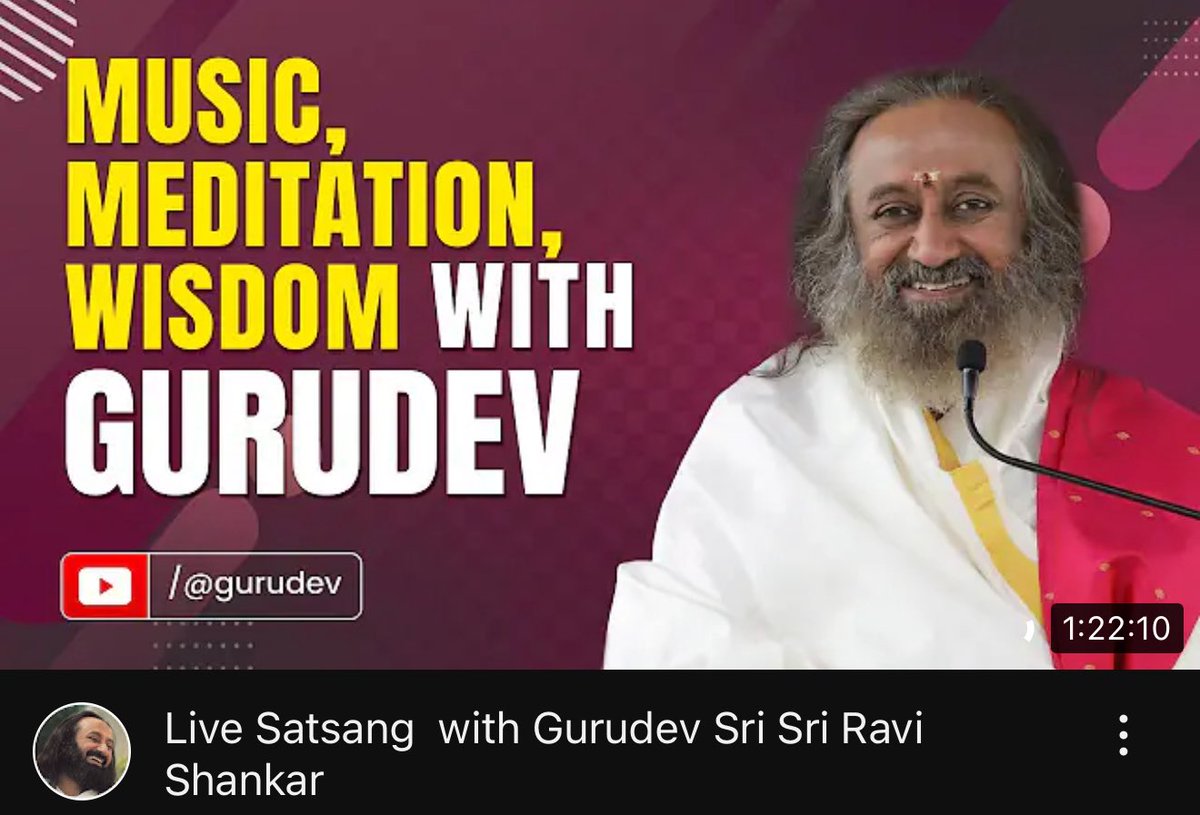 gsaive009's tweet image. Live Satsang  with Gurudev Sri Sri Ravi Shankar youtube.com/live/fk5cw41rG… via @YouTube
.
.
.
@BangaloreAshram ‼️ 
#PITAG‼️
