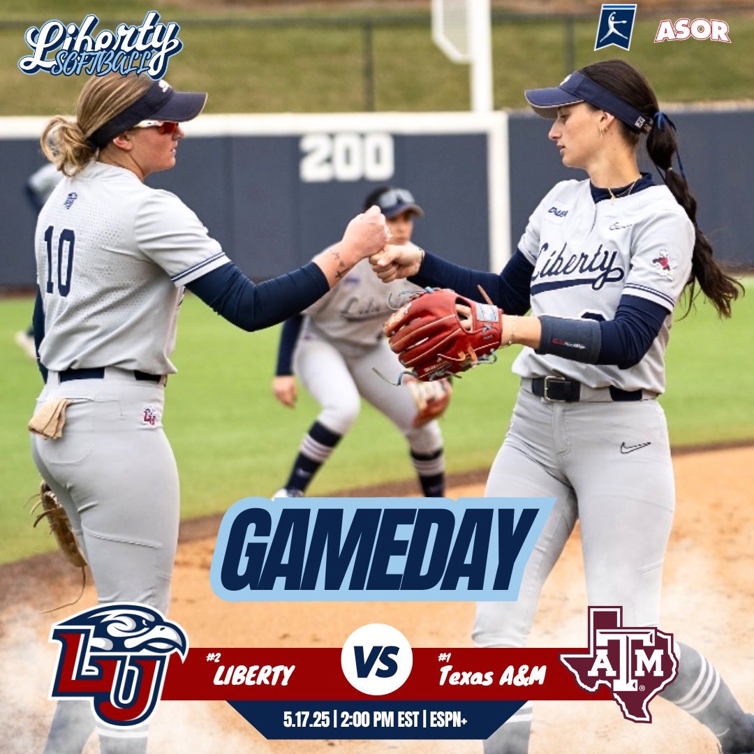 ASeaofRed's tweet photo. It’s GAMEDAY ‼️

Liberty Softball takes on regional host Texas A&amp;M for a spot in the Regional Final. 👀

#BeatTAM #Fanem🔥 https://t.co/Egkq3PcqzO
