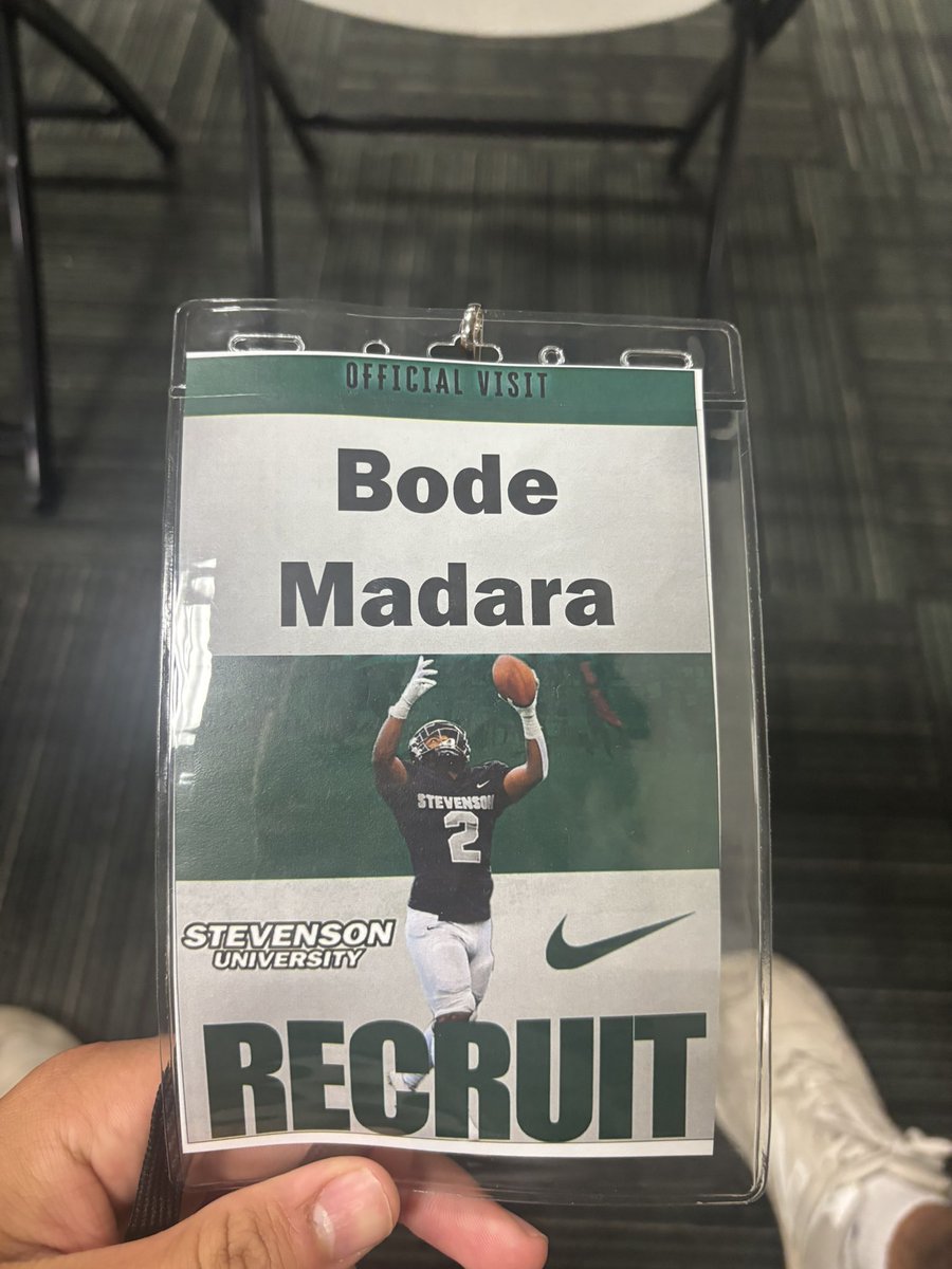 Thank you to <a href="/SUMustangFB/">Stevenson Football</a> for the Junior day invite! Had a great time on campus! 

<a href="/Coach_Hoeg/">Josh Hoeg</a> <a href="/WarwickFB/">Warwick High School Football</a> <a href="/Coach_neik/">Coach Neiko Creamer</a> <a href="/edhottle1/">Ed Hottle</a>