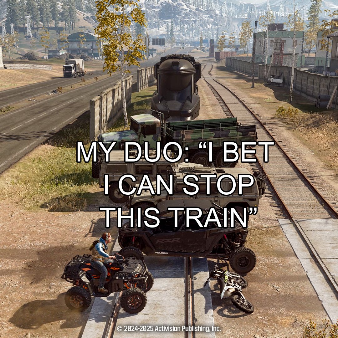 CallofDuty's tweet photo. Send this to your duo that goes on “side quests” 🗺️ https://t.co/pRjgF00UyU