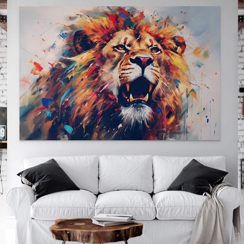 IMontableaudeco's tweet photo. Transformez votre salon avec "Lion Rugir" 🦁🎨 Un chef-d'œuvre artistique qui évoque la puissance sauvage et la liberté majestueuse. Découvrez l’intensité du roi de la savane chez vous ! Disponible dès 22,90€ #animaux #lion chez Montableaudeco 👉 https://t.co/R8VEcR13B5 https://t.co/U11siKXeKH