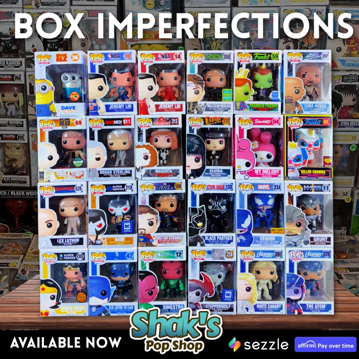 ShaksPopShop's tweet photo. Not every box is mint, but every Pop is 100% awesome!
These gems just didn’t make the cut for perfectionists — but they’re still in great condition and available at a lower price!

#FunkoPop #BoxImperfections #ShaksPopShop #FunkoDeals #FunkoCollector #PopHunt #FunkoCommunity https://t.co/R6JfzLxUzY