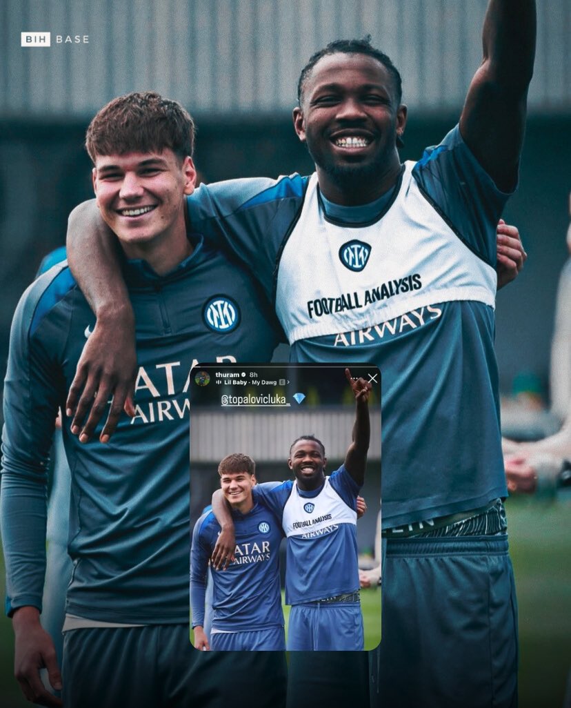 🇧🇦👀 Marcus Thuram via IG with Luka Topalović, "💎".