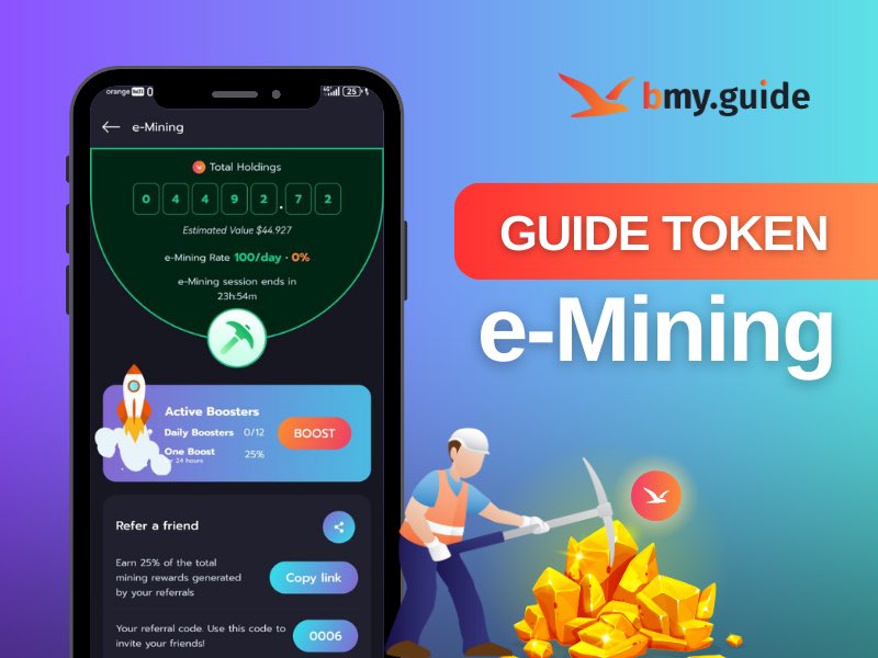 bmy_guide's tweet photo. Today Is The Day! 🚀
Start e-mining $GUIDE tokens straight from your phone — just tap and go.

Get the https://t.co/cIOUh7hk92 app and start earning today.

What’s next with the $GUIDE token?
✅ Pay anywhere using NFC.
✅ Or use your tokens right in the app.

#Mining #Crypto https://t.co/fOssnsAUEQ