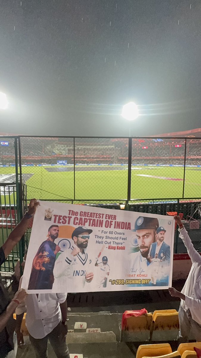krisharunkumar7's tweet photo. #269Signingoff ❤️#Rcbvskkr #IPL2025 #chinnaswamystadium #ViratKohli𓃵 #KingKohli https://t.co/DWEYyLCPmS