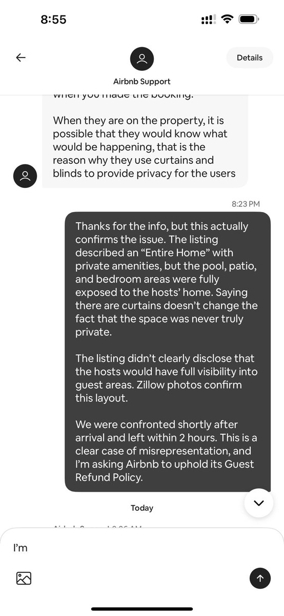 groupsixllc's tweet photo. @AirbnbHelp the host “may use curtains and blinds to provide privacy for users.”

This was marketed as a private “Entire Home,” yet the pool and bedroom are fully visible from the host’s house.

We left in under 2 hours. It’s been 8 days. Still no refund.

#GuestSafety #Airbnb https://t.co/Q0e7vcNl4b