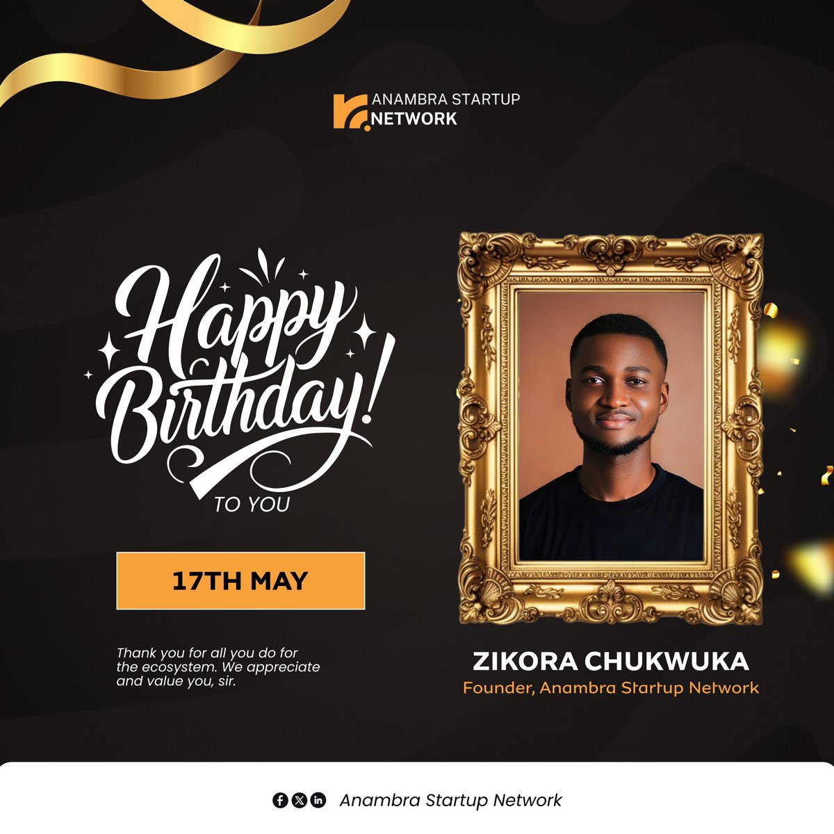AnambraStartup's tweet image. Happy birthday to our innovative and visionary leader!
The man behind the ASN vision. A mentor. A founder. A father of the Anambra tech ecosystem.
Happy Birthday, @hecantalk. Thank you for all you do.