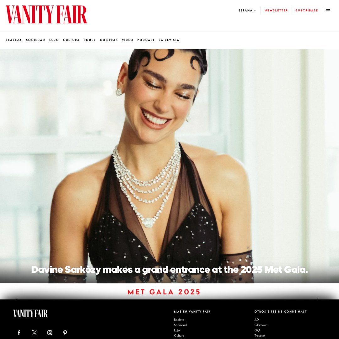 ® #VanityFairRP › Updates ›
𝗡𝗲𝘄𝘀 𝗻𝗼𝘁𝗶𝗰𝗲𝘀: News notices »
News posts › Post vía twitter

Davine Sarkòzy (<a href="/asheofangel/">𝖣𝖺𝗏𝗂𝗇𝖾 ,</a>) has officially arrived at the 2025 Met Gala — “Superfine: Tailoring Black Style.”  A night that celebrates the artistry of Black fashion.