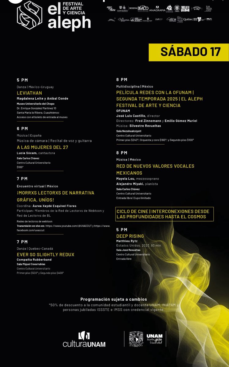 cubeliner's tweet photo. Algunas actividades del Aleph 2025 https://t.co/3syqCvYcuX