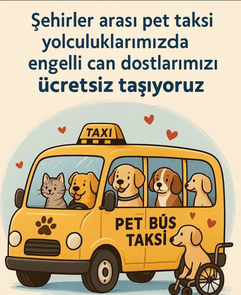 Engelli canlarımızın şehirler arası naklini ücretsiz yapan bir pet nakile denk geldim. İnstagram hesapları “petbustaxi” sizinlede paylaşmak istedim. Umarım diğer pet nakillerede örnek olur🙏🏻🫠💛