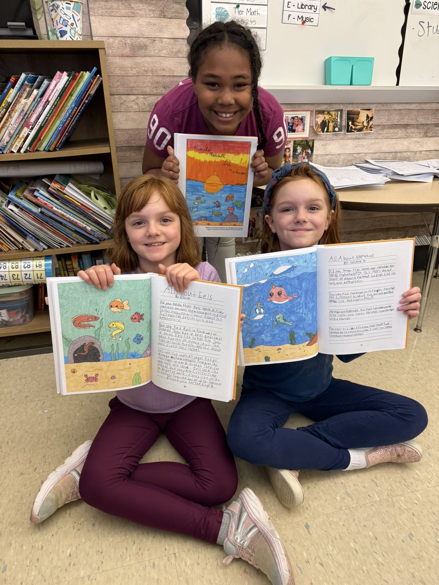 ClassWithMissK's tweet image. I am so thankful for @studentreasures and what they do! I have made publishing a class book a yearly tradition. Here are some of my #proudauthors from this year! 🤍📚