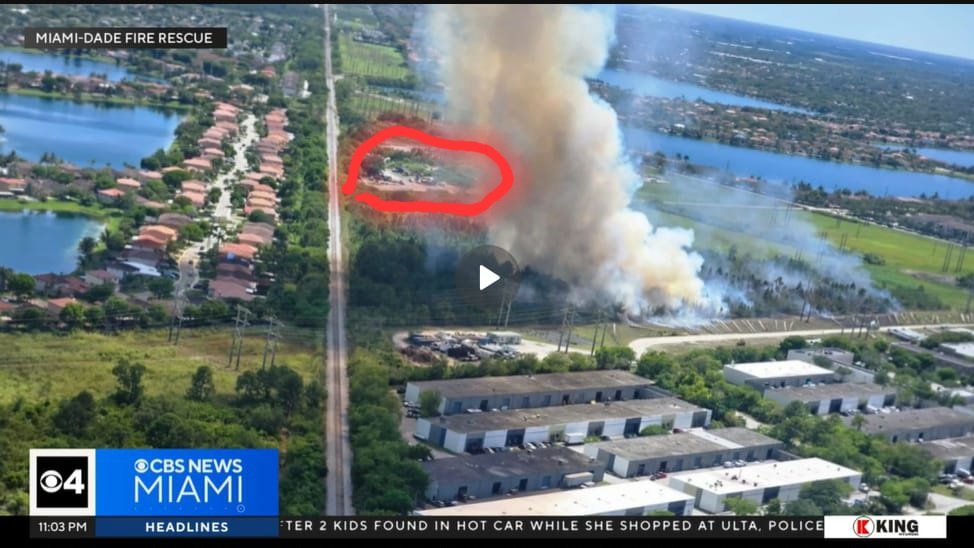 StopKendallDump's tweet photo. @LouisWPLG 
#miamidade county considering building a #waste #transfer #station right next to Tamiami Complex Addition Environmentally Endangered Lands Preserve, that went on fire this week.
This will threaten the Preserve's ecosystem,pest invation and leaks. Worst location! https://t.co/u1rODiVDSl