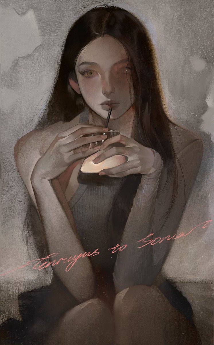 画了照片，照片中女孩子的Rednote：夕背Sonia