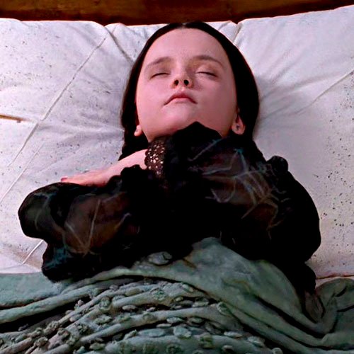 WedncsdayAddams's tweet image. — I&apos;m dead.