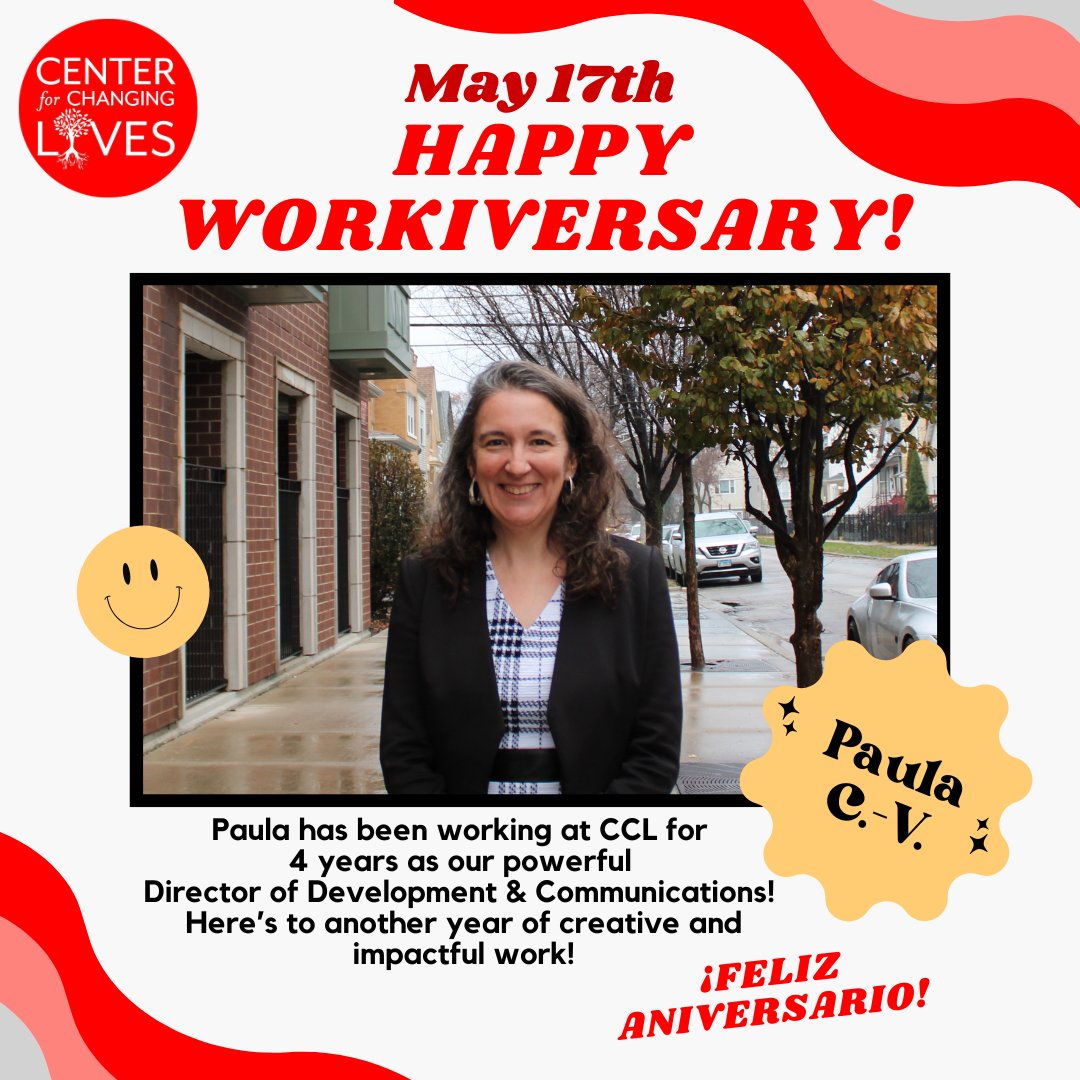 🎉 Happy 4-year workiversary to Paula, our amazing Director of Development &amp; Communications! 💼📣 From grant writing to bilingual comms &amp; individual giving, her leadership drives our mission forward every day. Thank you, Paula! 💙 #Workiversary #TeamCCL #4YearsStrong