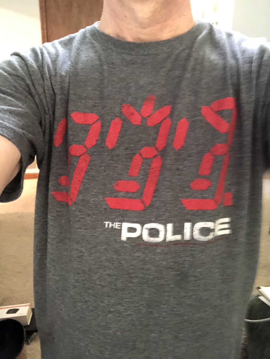 Cashier asked me what sort of writing that is on my shirt. Had no idea who The Police were.
Man I feel old now.