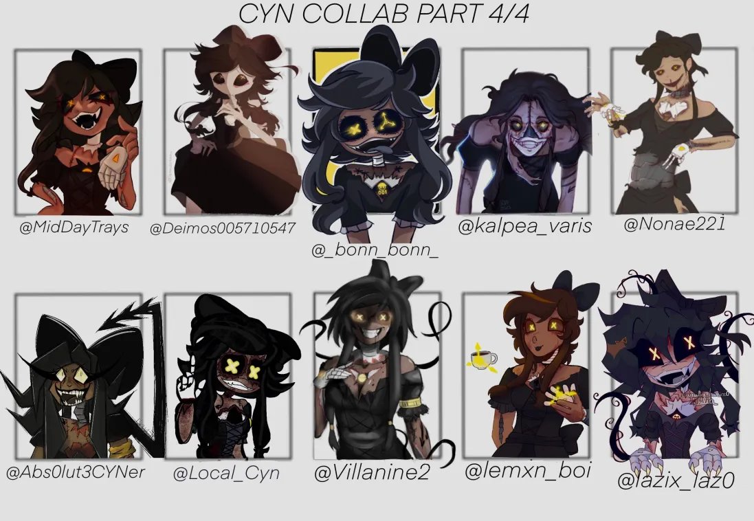 ryx ^q^ (@slvrcyn) on Twitter photo AND WITH THAT, THE CYNESSA COLLAB, FEATURING 40 AMAZING ARTISTS, HAS COME TO AN END!
THANK YOU ALL FOR PARTICIPATING U ARE SO AMAZING!!!
LETS CONGRATULATE ALL ARTISTS THAT PARTICIPATED!
AND FOR A FINAL SURPRISE......
<a href="/FitzyVA/">Allanah "Fitzy" Fitzgerald 🎙️</a> CHECK THIS OUT!!
#murderdrones #cynessa #mdtwt AND WITH THAT, THE CYNESSA COLLAB, FEATURING 40 AMAZING ARTISTS, HAS COME TO AN END!
THANK YOU ALL FOR PARTICIPATING U ARE SO AMAZING!!!
LETS CONGRATULATE ALL ARTISTS THAT PARTICIPATED!
AND FOR A FINAL SURPRISE......
<a href="/FitzyVA/">Allanah "Fitzy" Fitzgerald 🎙️</a> CHECK THIS OUT!!
#murderdrones #cynessa #mdtwt