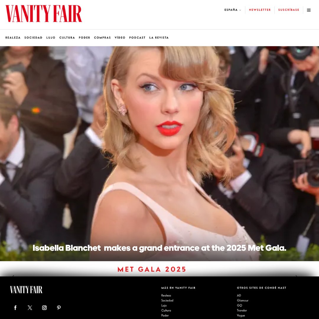 ® #VanityFairRP › Updates ›
𝗡𝗲𝘄𝘀 𝗻𝗼𝘁𝗶𝗰𝗲𝘀: News notices »
News posts › Post vía twitter

Isabella Blanchet (@themanuscrpts) has officially arrived at the 2025 Met Gala — “Superfine: Tailoring Black Style.”  A night that celebrates the artistry of Black fashion.