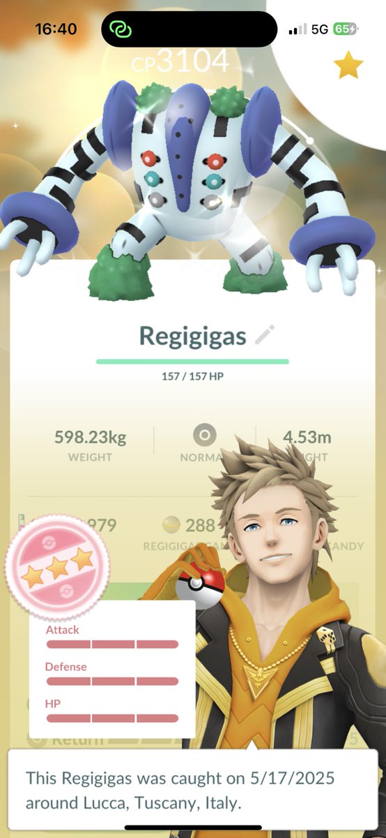 What can I say? Regigigas loves me probably

#PokemonGO 
#PokemonGoRaids 
#PokemonGOApp