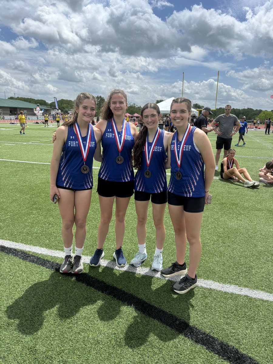 Fort LeBoeuf T&F (@flb_track) on Twitter photo Girls 4x8 takes 7th place…Sydney Church, Kenna Vroman, Haylee Ober, Maddie Link….All freshman team! <a href="/PrideoftheBison/">FLBisonAthletics</a> Girls 4x8 takes 7th place…Sydney Church, Kenna Vroman, Haylee Ober, Maddie Link….All freshman team! <a href="/PrideoftheBison/">FLBisonAthletics</a>