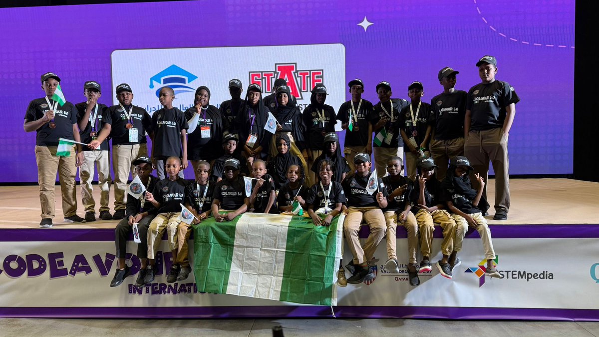 HelloEduTimes's tweet image. BREAKING: Nigeria’s all-girls team wins Track 1 Gold at the #Codeavour6.0 Int&apos;l Innovation Fest in Qatar!

They wowed the world with bold, green tech ideas rooted in clean energy and sustainability.Girls. Tech. Impact.
The future just showed up. #STEM #GirlsInSTEM #Doha2025