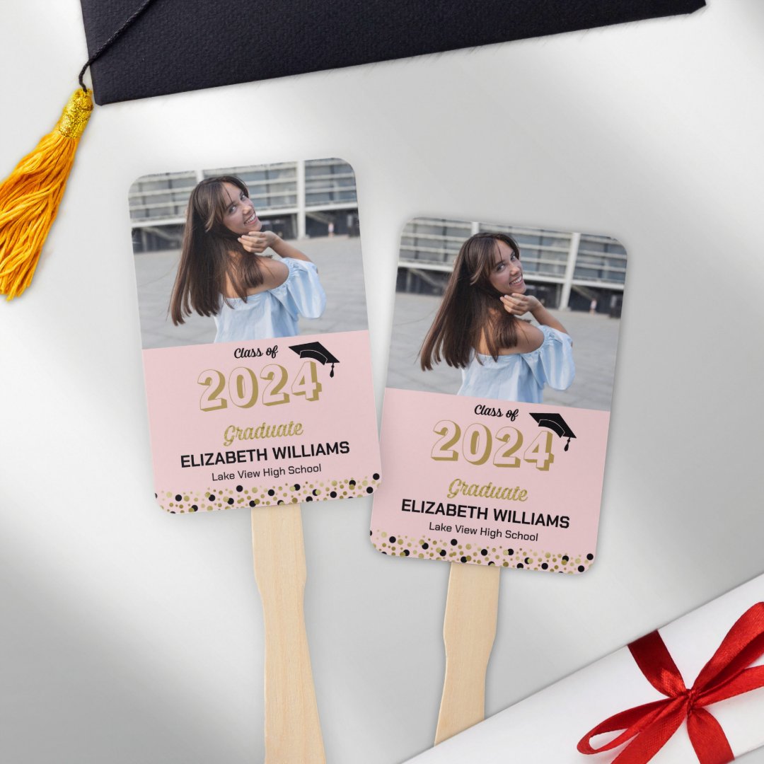 LilyPatyIdeas's tweet image. Celebrate in style with our Gold Foil Script Confetti Photo Pink Grad Hand Fan! Perfect for capturing special moments and staying cool. Make your graduation unforgettable! #GradVibes zazzle.com/gold_foil_scri…