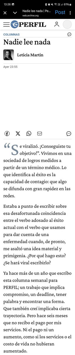 noelia_gomez's tweet photo. Gracias @leticiagmartin por poner en palabras lo que sufrimos los periodistas en todos los medios de la Argentina, porque no se salva ninguno, bajeza total de @perfilcom en levantar su columna, después @Fontevecchia se llena la boca hablando de la libertad de expresión https://t.co/jINEwVuJb1