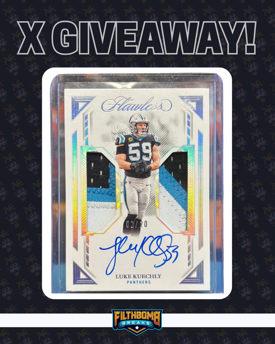 🚨 GIVEAWAY TIME 🚨

Win this Luke Kuechly Flawless RPA /20 🔥

How to enter:
1️⃣ RETWEET this post
2️⃣ Tag a friend

Winner will be announced LIVE on @FanaticsLive in Eman's stream at 7:50pm ET. MUST be present in chat to claim—if not, we re-randomize a winner until someone