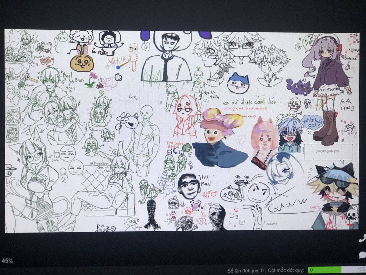 kagami_gen's tweet photo. Draw with my viewer/fan/friends
#magmastudio #kagamigen #digitalart #sketch #line https://t.co/DATW6BxiY6