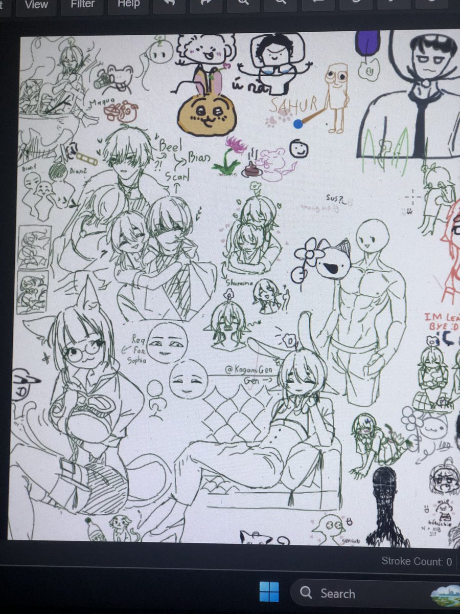 kagami_gen's tweet photo. Draw with my viewer/fan/friends
#magmastudio #kagamigen #digitalart #sketch #line https://t.co/DATW6BxiY6