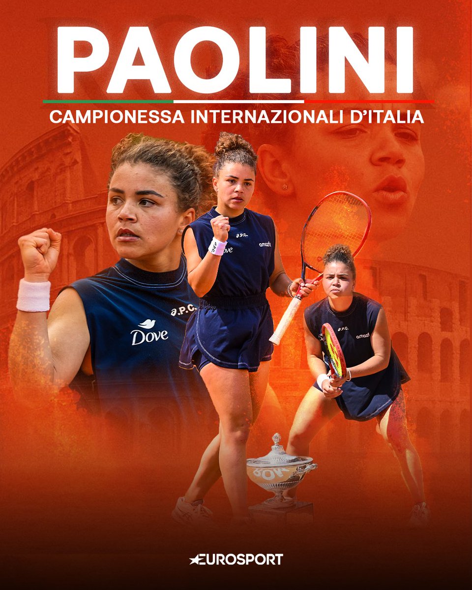 🇮🇹 𝙂𝑹𝘼𝒁𝙄𝑬 𝑱𝘼𝑺𝙈𝑰𝙉𝑬
𝑪𝙃𝑬 𝑪𝙄 𝙁𝑨𝙄 𝙋𝑰𝘼𝑵𝙂𝑬𝙍𝑬
𝑨𝘽𝑩𝙍𝑨𝘾𝑪𝙄𝑨𝙏𝑰 𝑨𝙉𝑪𝙊𝑹𝘼

Sei campionessa a Romaaaa! 💚🤍❤️🏠

#EurosportTennis #IBI25 #Paolini