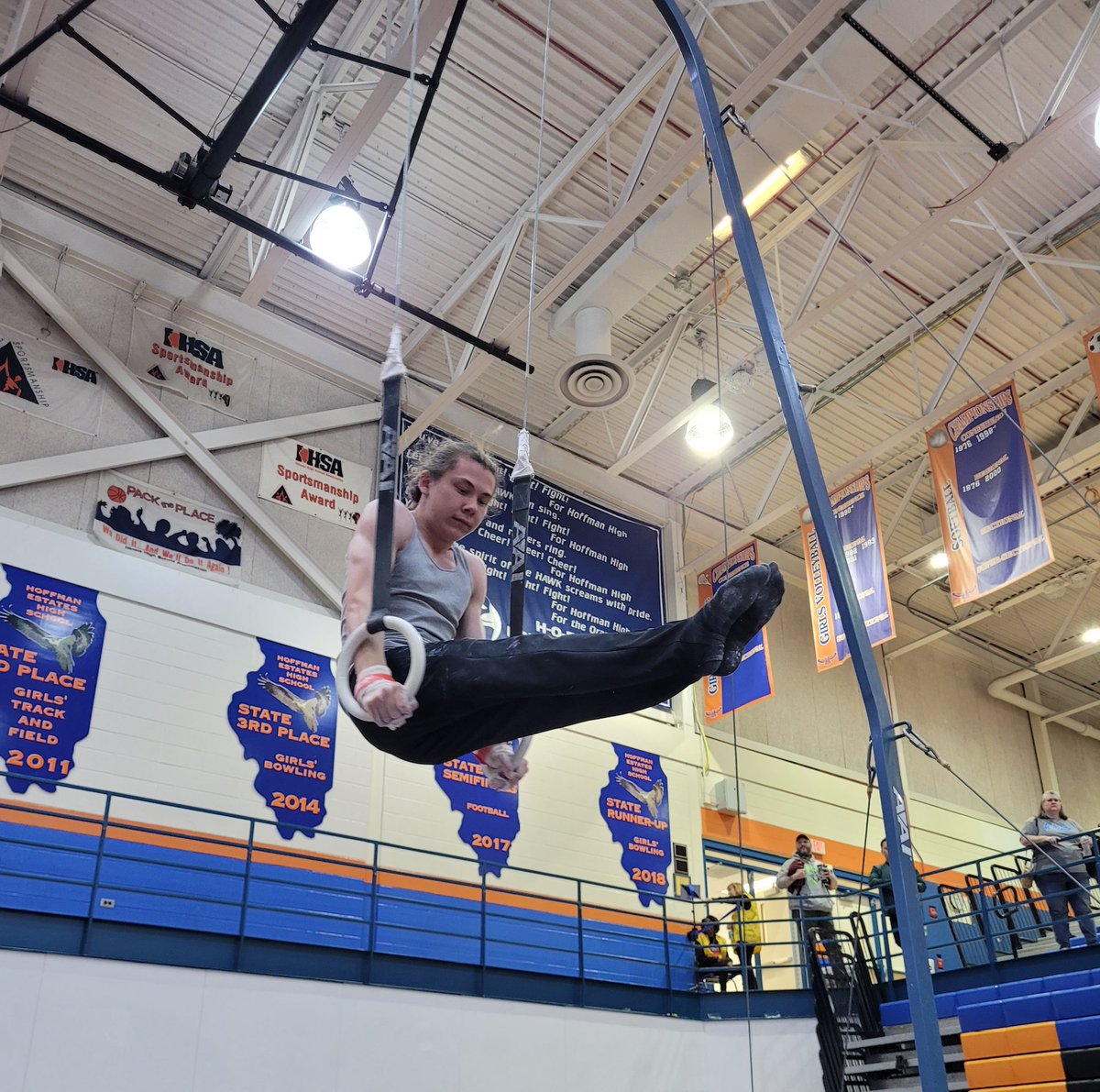 Still Rings warm-up done!