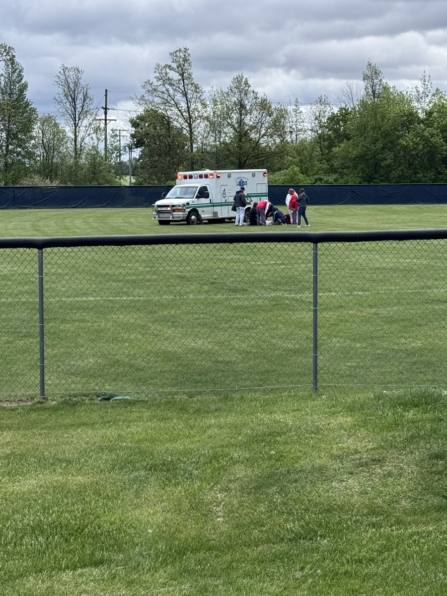 Let's Talk Sports (@letstalksports3) on Twitter photo Scary scene at the North Branch/Holly baseball game following a collision in the outfield. A Holly player was transported via ambulance from the field.
Sending thoughts and prayers to the young man and the <a href="/HollyHighSchool/">Holly High School</a> baseball team. Scary scene at the North Branch/Holly baseball game following a collision in the outfield. A Holly player was transported via ambulance from the field.
Sending thoughts and prayers to the young man and the <a href="/HollyHighSchool/">Holly High School</a> baseball team.
