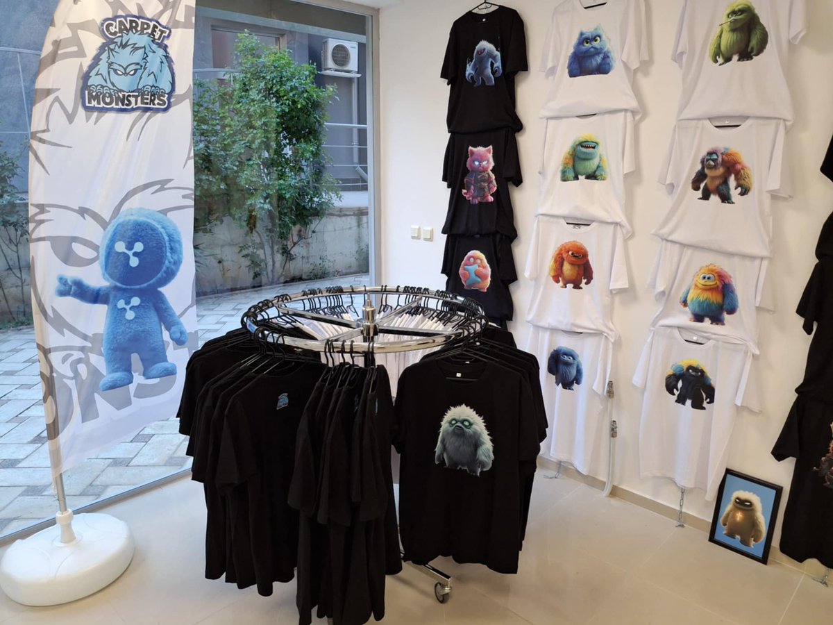 Carpet_Monsters's tweet photo. The $Carpet Monsters, is not just any ordinary meme coin or upcoming NFT project on the $XRPL.. 

We are poised to be among the first to bridge the physical and digital realms with physical store for our brand. You can also expect our digital store, which is currently under development.

We’re building for a future where virtual and real-world experiences converge seamlessly.

Expect T-shirts, hoodies, shorts, caps, plushies, toys and really anything else — just the beginning of our vision.

No goal is too big, and no obstacle too tough. 

The $Carpet Monsters are unstoppable. 

Join the $Carpet army today and be one of the leaders tomorrow.