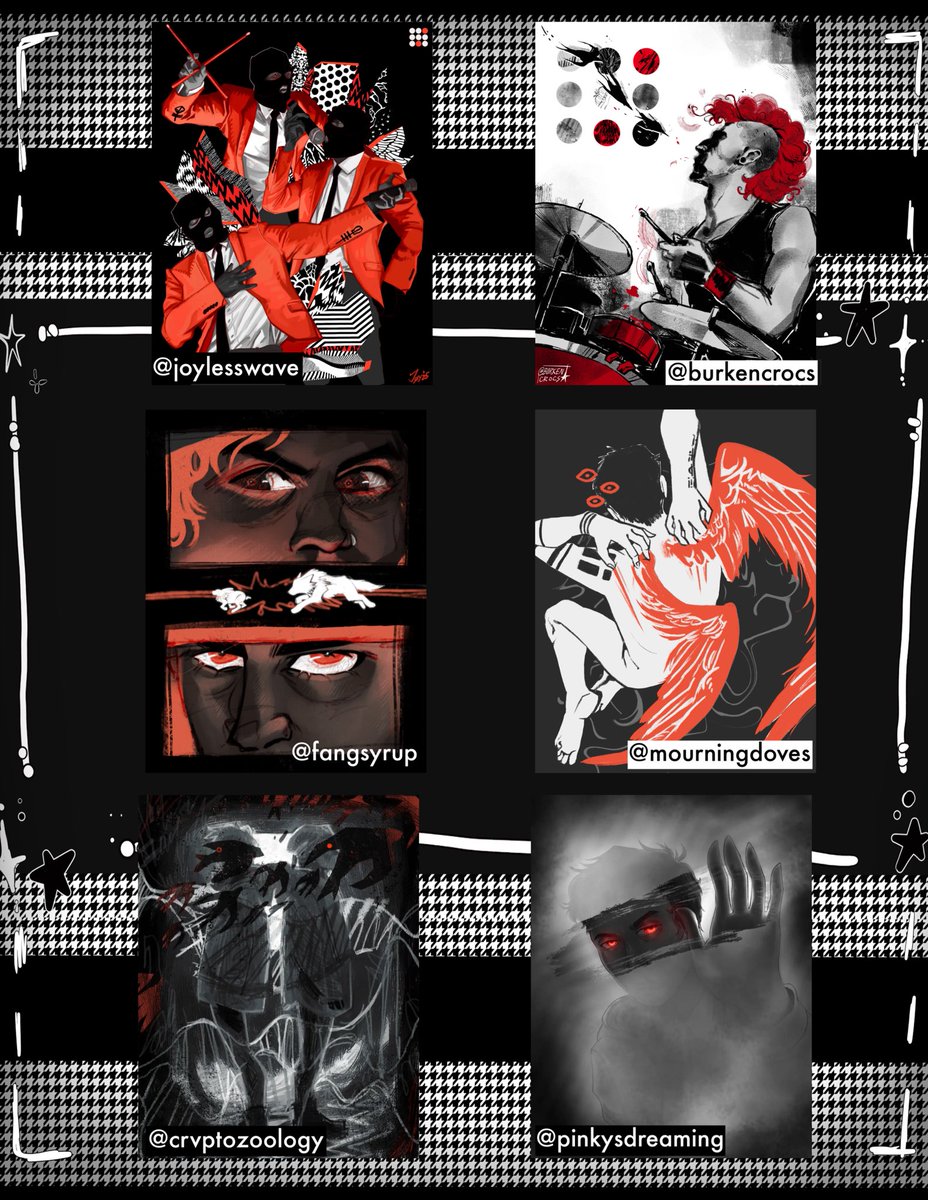 scaledlate's tweet photo. ARTISTS
@doghoodie (sides)
@fangsyrup 
@burkencrocs 
@ mourningdoves (ig)
@pinkysdreaming 
@RBELRED 
@crvptozoology 
@ renity.draws (ig)
@ sunsets_vessel (ig)
@Moody_Kylo22 
@leavethetruce 
@keiigos_ 
@zestyfruitdad 
@ kaijukin (ig)
@spooksierr 
@ sunthief.png (ig) https://t.co/zWrBnt8Ys7