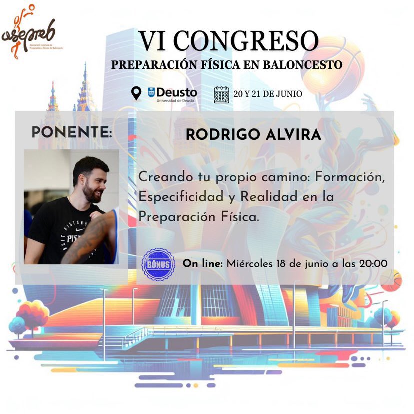 ¡Os presentamos a Rodrigo Alvira!

🏀Inscripciones abiertas para el VI Congreso ASEPREB, “PREPARACIÓN FISICA EN EL BALONCESTO”