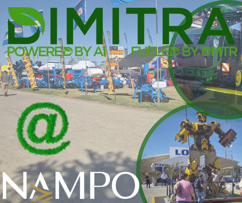 🚜🌾 Excited to share highlights from Dimitra Technologies at #NAMPO2025 in Bothaville, one of the Southern Hemisphere’s largest agri expos with 80,000+ visitors &amp; 750+ exhibitors! A true hub of innovation shaping South Africa’s agricultural future. 🇿🇦✨ $DMTR