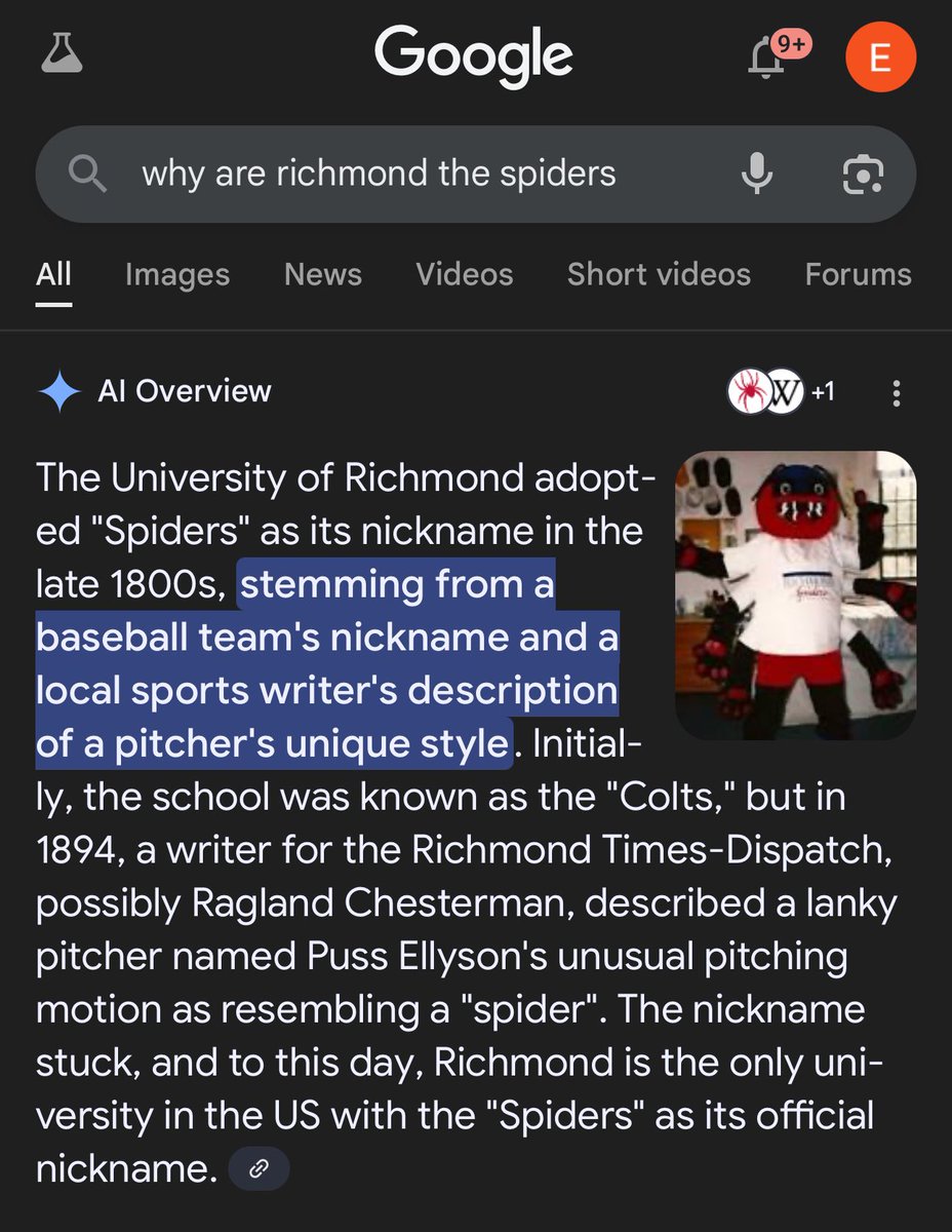 This story about how Richmond became the Spiders cannot be real… Put Ragland Chesterman &amp; Puss Ellyson on the All Time Name Team.