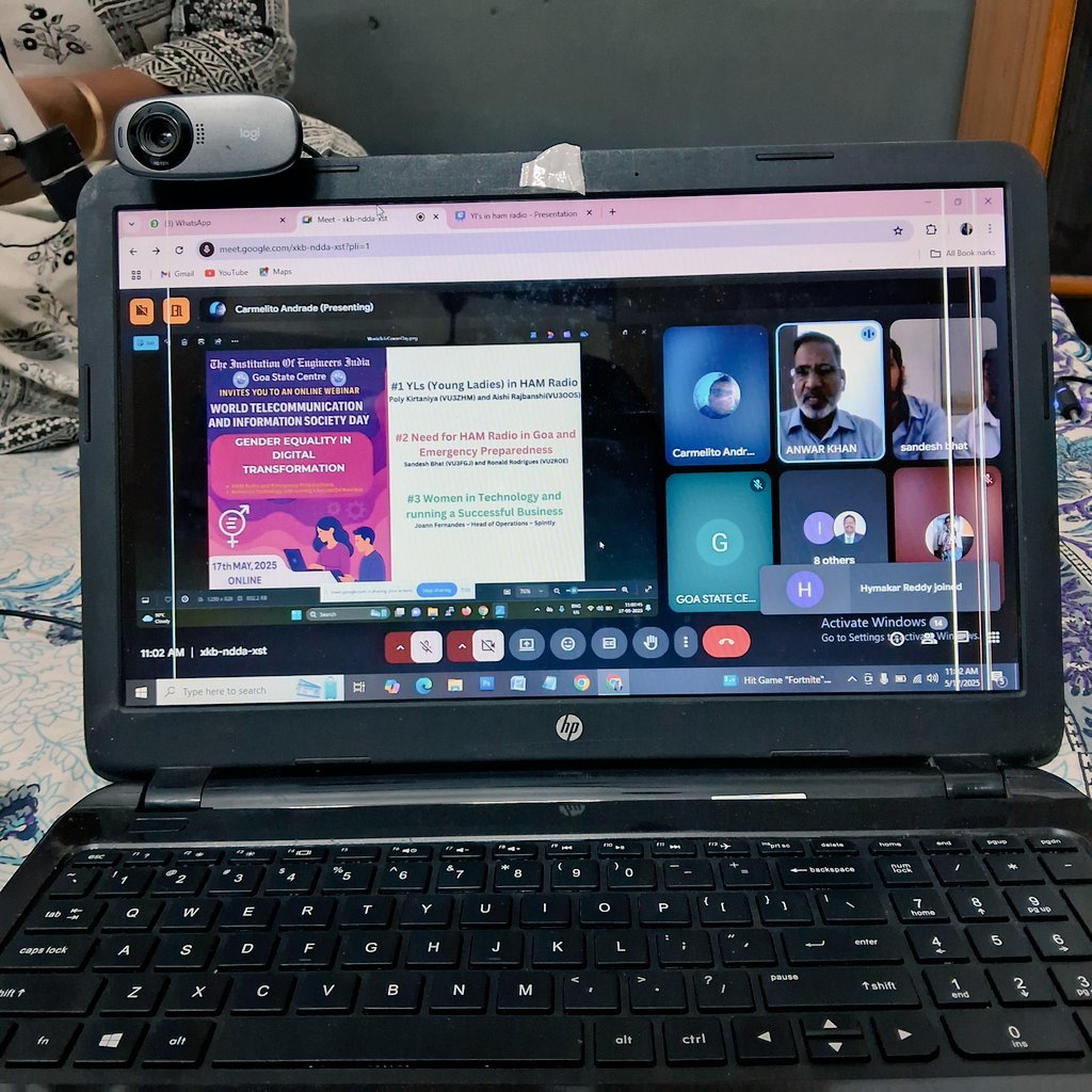 vu3oos's tweet photo. Thanks to our friends from the Goa Radio Amateur society and the IEI Goa chapter for inviting us to take a seminar on 'Yl's in Ham Radio' on their webinar on 'Gender Equality in Digital Transformation'
#Worldtelecommunicationday #ylsinforce #hamradio #goa
@IEI_Kolkata https://t.co/ADCsBHyQrl