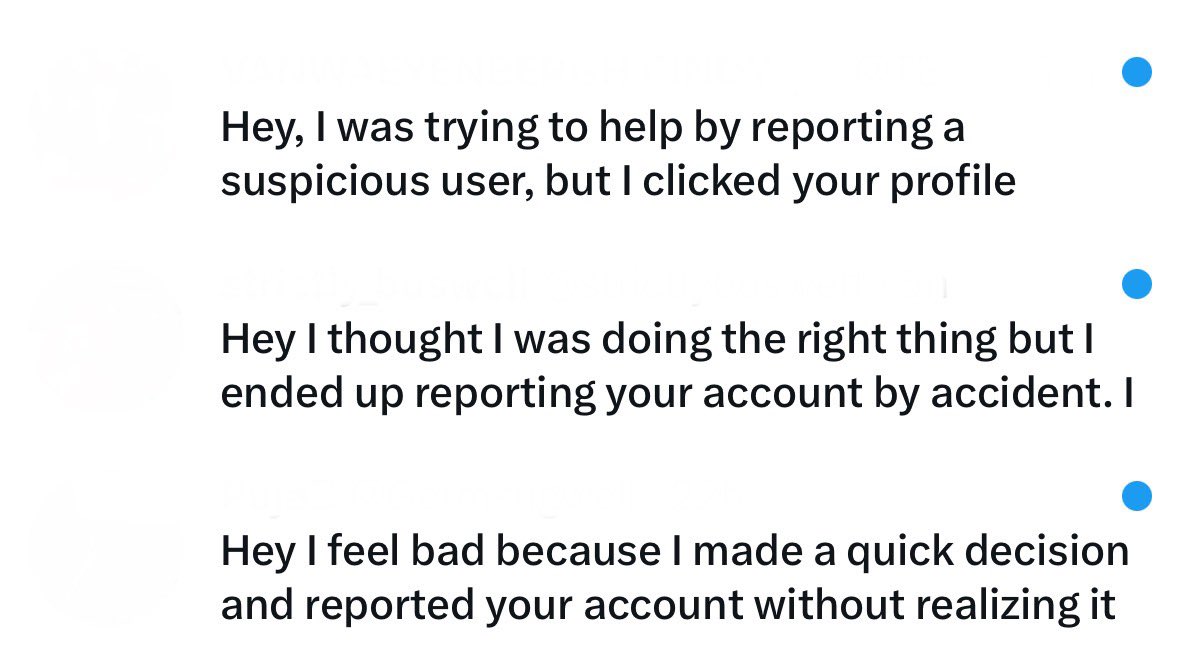 Please be aware everyone… a SCAM is going around through DMs. I just had 3 in the last two days so if you have any DMs from me/or anyone else’s account saying they’ve accidentally reported your account… ITS A SCAM