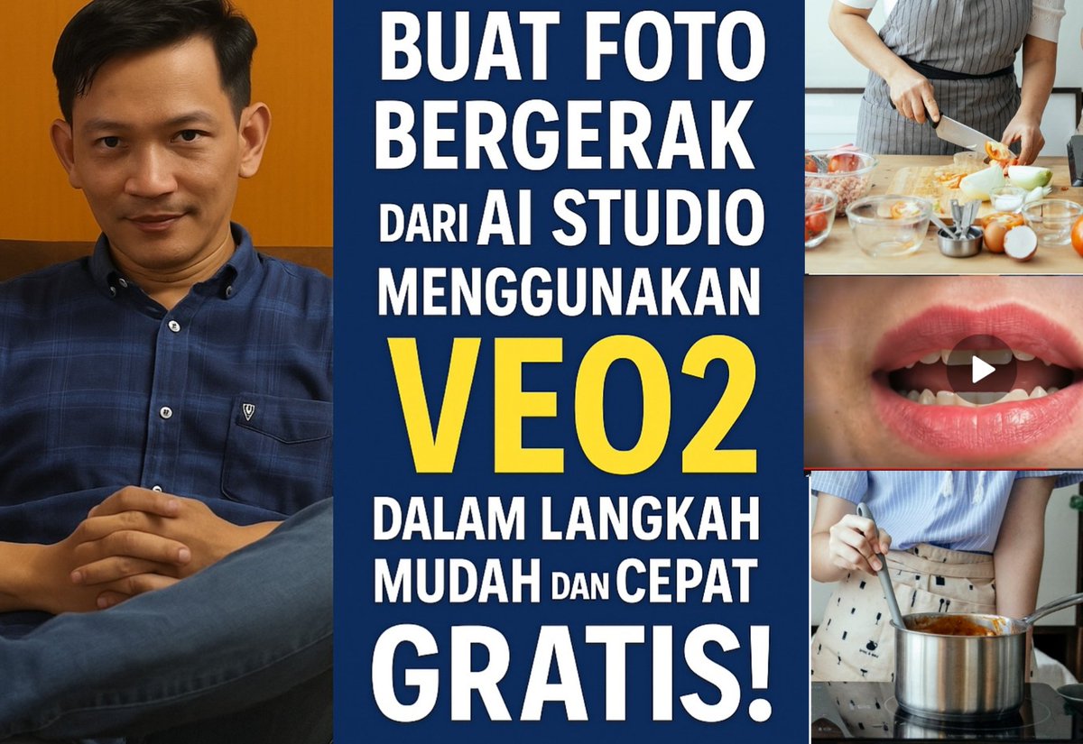 Vesparfum's tweet photo. Pernah lihat foto bisa ngomong sendiri? Di video ini kamu akan belajar cara membuat foto bergerak dan berbicara seperti hidup hanya dengan bantuan AI Studio dan VEO2 – tanpa perlu skill editing, tanpa aplikasi berat, dan GRATIS! 👉
https://t.co/b7wg2l4x9I
#malamminggu #ザセカンド https://t.co/YV6QnZsr6P