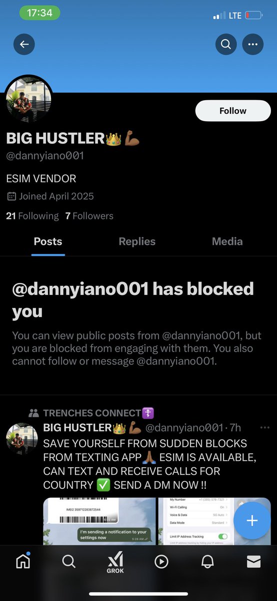 Sparkly__01's tweet photo. @dannyiano001 

So you blocked me for trusting you. You can’t it in life with bro. https://t.co/GNSmeYzPYr