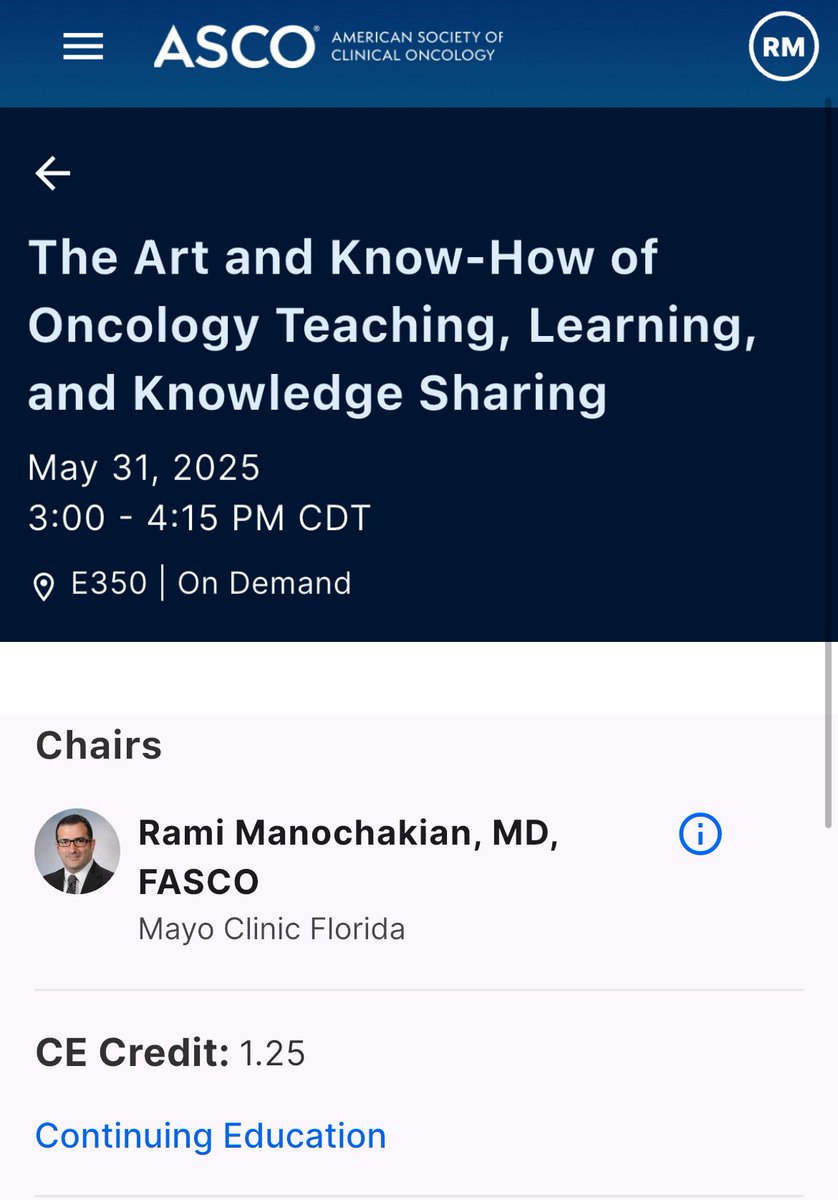 RManochakian's tweet photo. 🚨🔥 #KnowledgeConquersCancer
Inviting colleagues @ASCO #ASCO25 to:
⭐️An #EducationSession, I’m honored to chair, joined by GREAT EXPERTS: Drs #Rosenstein & #Gosain @OncBrothers on:
✅The Art & Know-How of #Oncology #Teaching, #Learning & #KnowledgeSharing
⏰Sat, May 31 at 3:00
📍E350
Plz join us & spread the word 🗣️