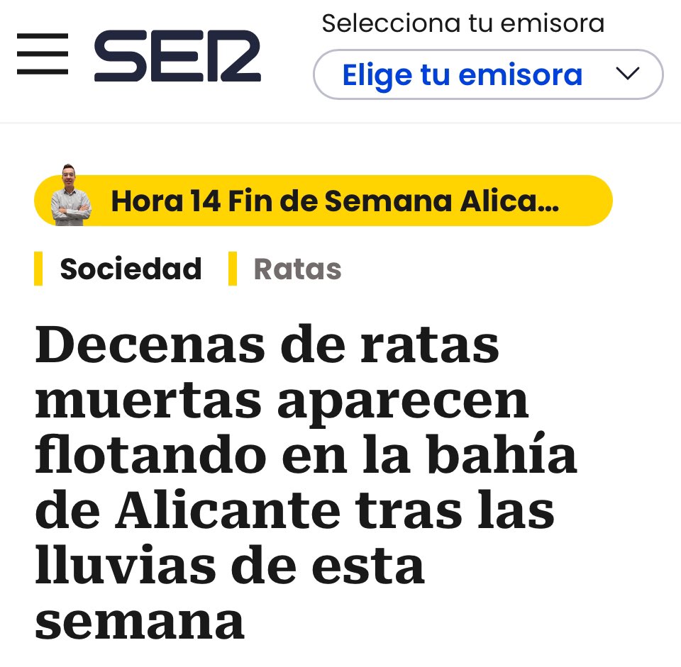 Alicante 🐀 &amp; Beach. 

SE ESTÁN CARGANDO NUESTRA BAHÍA por culpa del pésimo control de las aguas pluviales y la falta de inversiones en el alcantarillado por parte del Ayuntamiento y Aguas de Alicante 

cadenaser.com/comunitat-vale…