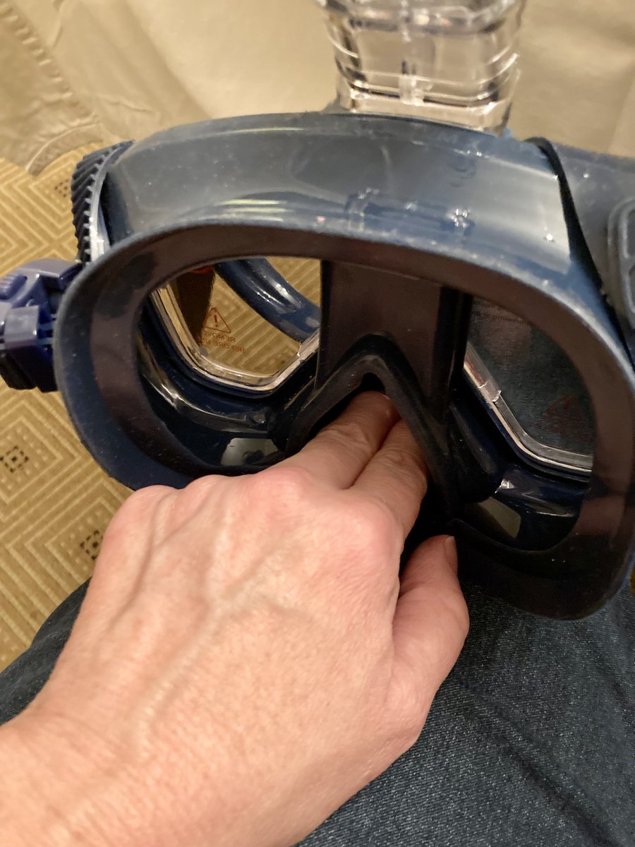 Installing the backing ring on the inside was a challenge because of the limited space inside the nose area. I found that bracing the snorkel on a table or on my leg, with outer valve facing down, helped to reach inside while keeping the valve in place.