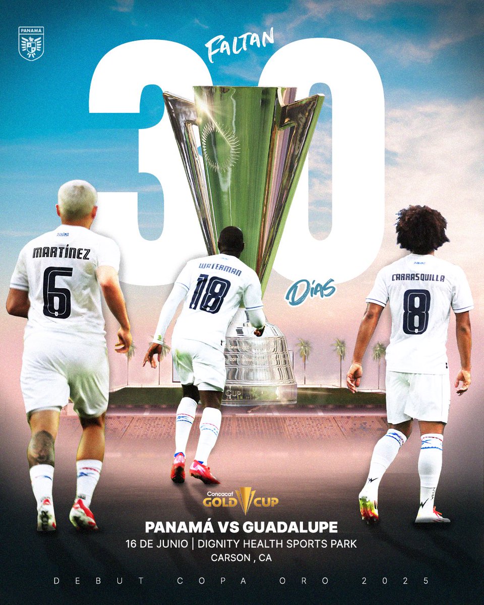fepafut's tweet image. ¡Nos vemos👋🏼 en 3️⃣0️⃣ días @GoldCup 🏆!
🗓️16 de junio
🇵🇦🆚🇬🇵
🏟️Dignity Health Sports Park
🕕6️⃣pm
#MásPanameñosQueNunca🇵🇦